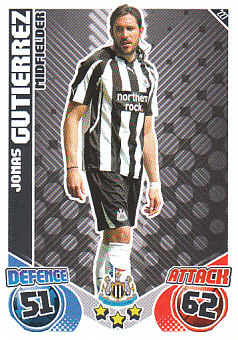 Jonas Gutierrez Newcastle United 2010/11 Topps Match Attax #227